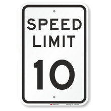 SmartSign-K-2081-EG ""Snelheidslimiet 10 MPH"" bord | 3M x 18"" reflecterend aluminium van ingenieurskwaliteit