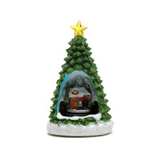 Christmas Tree Figurine Musical Box Resin Music Box with-A