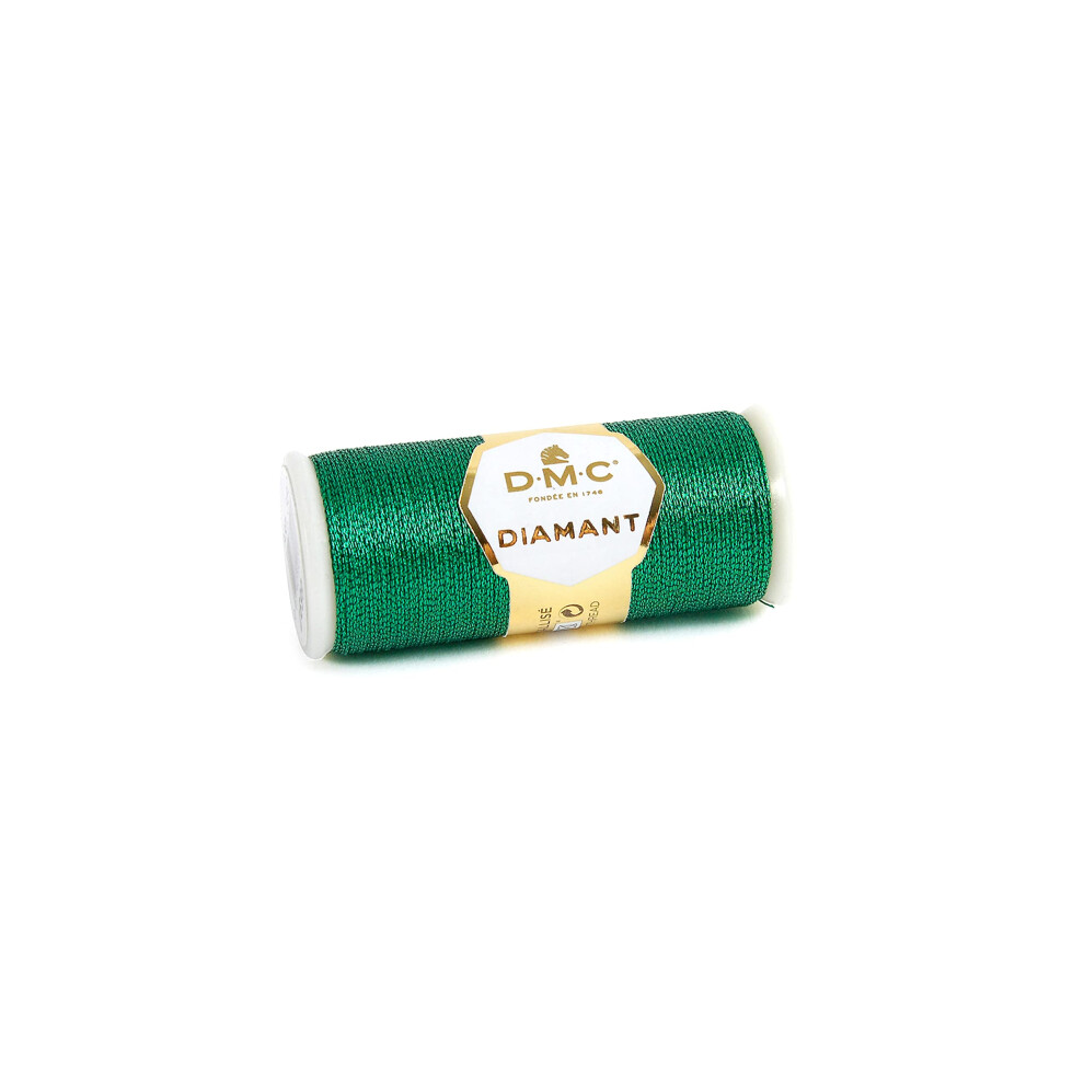 Dmc Diamant Metallic Thread 38.2Yd- Emerald 380-D699 Green