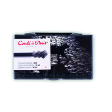 Conté à Paris Sketching Carre Crayons - Black (Pack of 12)