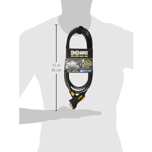 Onguard 8040 Akita 12mm x 6' Cable Lock Black 2