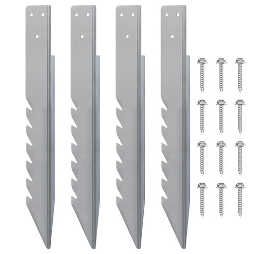4Pcs Post Anchors Ground Spikes Swing Fixings Windproof