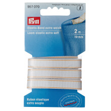 Prym 10mm Extra Soft Loom Elastic White - per pack