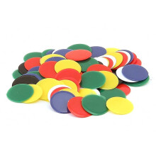 Hygloss Products Sznes bing zsetonok - Sznes muanyag bing kellktrcsk jtkjelzok szmllshoz - tltszatlan 7/8"" tmro 150 csomag