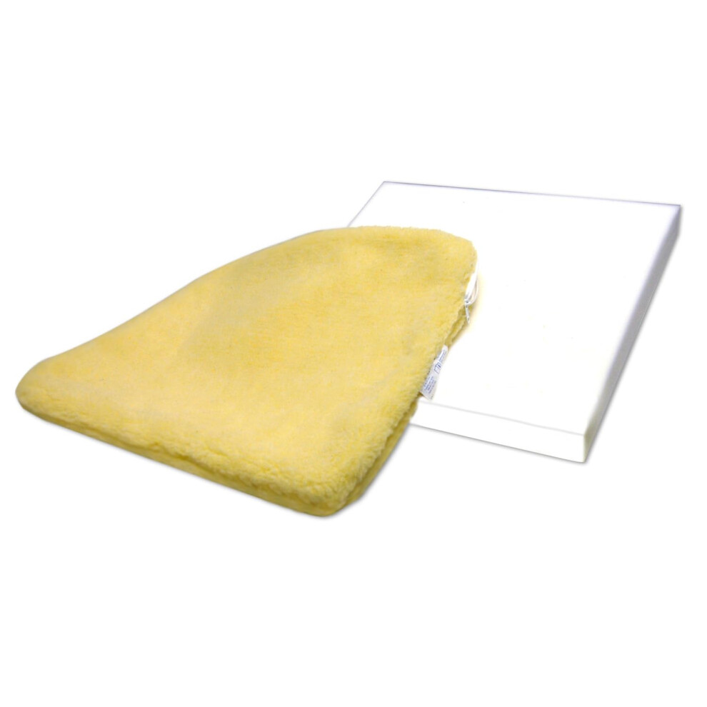 Skil-Care Solid Foam Cushion With Sheepskin Cover 16"""" X 16"""" X 2"""" Lightweight Pressure Relief For Wheelchair And Geri-Chair Users 753220