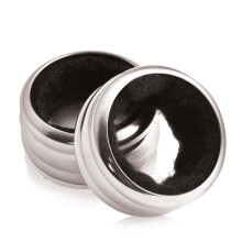 True Circlet Flaschenhalsbänder, Tropfringe – verchromter Wein-Tropffänger, Tropfstopper, Zubehör für die Hausbar, 2er-Set, Silber