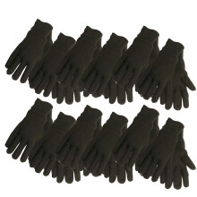 Midwest Handschuhe & Ausrüstung Erwachsene Jersey Handschuhe, Braun, Größe L, 12er Pack