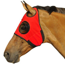 Intrepid International Horse Mask - Cappuccio lampeggiante a quarto di coppa per corse e allenamento Materiale elastico Chiusura con nastro tatti