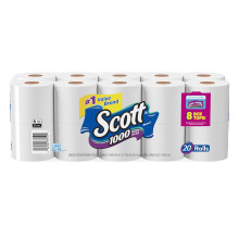 Scott 1000 Velletjes Per Rol Toiletpapier, Bad Tissue, 20 Rollen