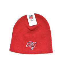 Tampa Bay Bucaneers R?d Skull Cap - NFL Manchetl?s Strik Toque Beanie Hat