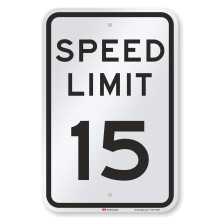 SmartSign-snelheidslimiet 15-bord | 3M x 18"" reflecterend aluminium van ingenieurskwaliteit