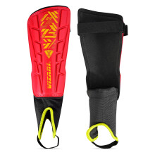 (L, Red) Vizari Malaga Soccer Shin Pads for Kids | Soccer Gear for Boys Girls | Protective Soccer Equipment | Adjustable Straps