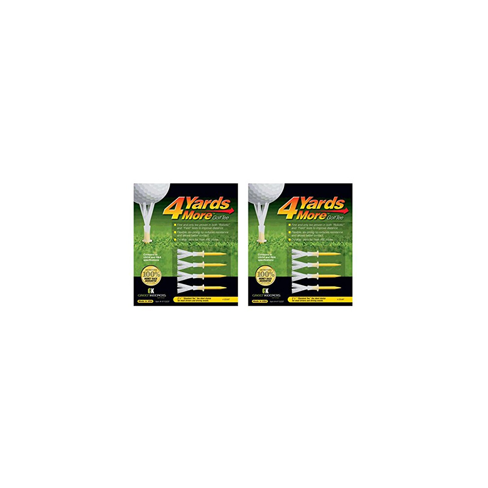 4 Yards More Golf Tees  Standard Yellow 2 3/4 Inches Length