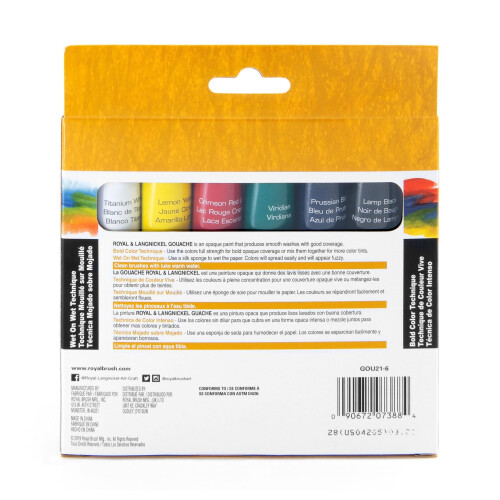 Gouache Acrylic Paints 21ml 24/Pkg-Assorted Colors 1