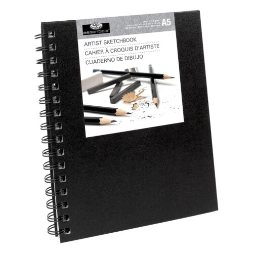 Spiral Hardcover Sketchbook 5.8"X8.3"- 2