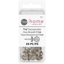 Dritz Home 9011 Hammered Dekorative Nails 7/16-tommer nikkel (24-stykker)