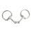 AJ Tack French Link Curved Eggbutt Snaffle Bit 1