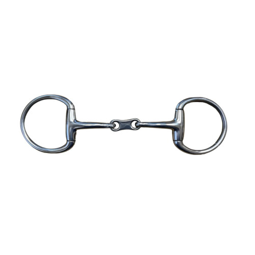 AJ Tack French Link Curved Eggbutt Snaffle Bit 2