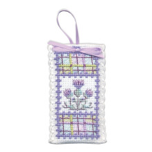 Tartan Thistles Lavender Sachet Cross Stitch Kit By Textile Heritage