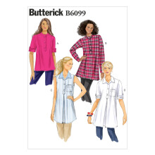 Butterick Patterns 6099 ZZ Sizes Large 16 - 18/ Extra-Large 20 - 22/ Extra-Large 24 - 26 Misses Tunic,White