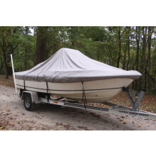 Vortex Direct Heavy Duty Grey/Gray Center Console Boat Cover 17'7"""" - 19'6"""" Boat
