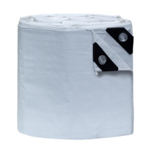 Telone in poliestere resistente, 12x12 piedi, 8 mil, bianco, multiuso, protettivo, durevole, resistente ai raggi UV, impermeabile, con bordi rinf
