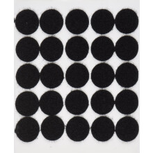BlueDot Trading Klittenbandsluiting Sticky Dot zelfklevende munten Perfect voor doe-het-zelf ambachten Kantoor Klaslokaal 3/4"""" Hoeveelheid 50 Zwart