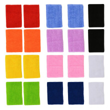 ColorYourLife 10 paia (20 pezzi) Braccialetti sportivi colorati Fasce antisudore da polso Fasce antisudore da polso