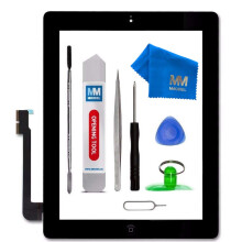 MMOBIEL Digitalizzatore Compatibile con iPad 3 (Nero) Touchscreen da 9.7 Pollici Display Frontale Gruppo Incluso Kit di Attrezzi