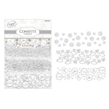 Confettis I Do & Anneau Éclatants - 1,2 oz. (1 pc.) - Idéal pour Décor de Mariage ou d'Engagement