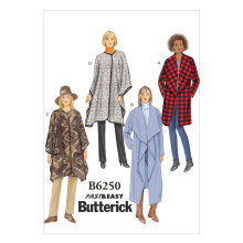 Butterick Sewing Pattern 6250 Misses Shawl Collar Jacket Coat Snap Wrap 16-26 UC