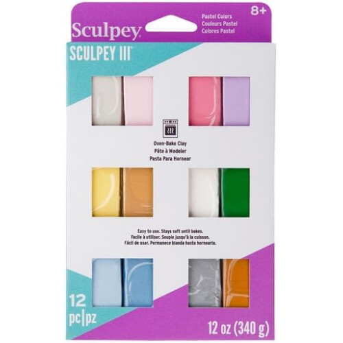 Sculpey III Polymeerklei Multipack 1oz 12/Pkg-Pastels 1