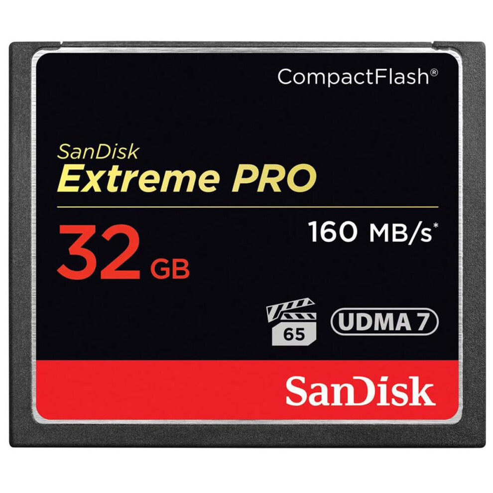 New Sandisk Flash Memory Card, 32Gb Extreme Pro Compactflash Memory Card (160Mb/S) B&H Sdcfxps-032G-A46