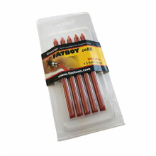 FastCap Fatboy Pencil Lead and Eraser Refill 5 Pieces, Red