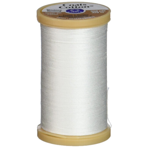 Coats Machine Quilting Cotton Thread 350yd-White S975-0100