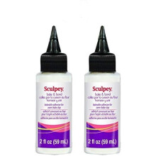 Sculpey Bake & Bond backbarer Klebeton fr ofengebackenen Ton ungiftige, unterhaltsame Projekte, ideal fr alle Tonknstler 2 Unzen, 2er-Pack
