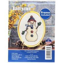 Mini kit punto croce Janlynn 7,6 x 10,2 cm, adatto ai pupazzi di neve (14 conteggi) 7,6 x 10,2 cm, multicolore