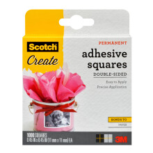 Scotch-Klebequadrate, 0,45 Zoll x 0,45 Zoll, 1000 Stck, hervorragend fr alle Papierarbeiten (009-1000-CFT)