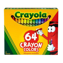 Crayola Crayon Set 3-5/8"""" Pysyv/Vedenpitv 64/BX Valikoima Myydn 1 laatikkona