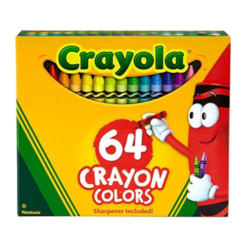 Crayola Crayola Crayon Set 3-5/8"""" Permanent/Impermable 64/BX Assortiment Vendu en 1 Bote