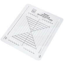 JT732 10 1/2 x 12 1/2-inch Perfect Half-Square and Quarter-Square Triangles Ruler, White