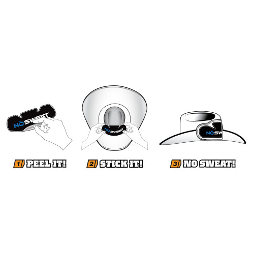 No Sweat Cowboyhatt och Ridhjlm Liner/Svettabsorbent (50 Pack) 2