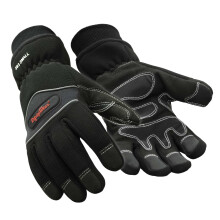 RefrigiWear Vandt?t Fiberfill Isoleret Tricot Foret H?j Beh?ndighed Arbejdshandsker Sort - Sm?