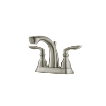 Pfister Avalon Rubinetto per lavabo da bagno 4 pollici Centerset 2 maniglie 3 fori finitura nichel spazzolato LG48CB1K