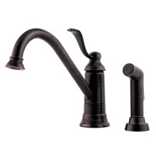 Pfister LG344PY0 Portland 1-Hand Küchenarmatur mit Seitenstrahler, Tuscan Bronze, 1,8 gpm
