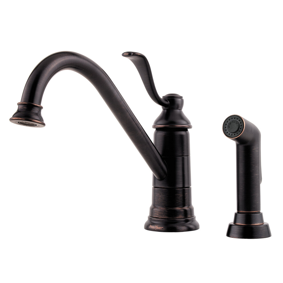 Pfister Lg344py0 Portland 1-Handle Kitchen Faucet With Side Spray Tuscan Bronze 1.8 Gpm 038877607855