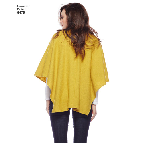 NEW LOOK Pattern 6475 Misses Easy Poncho s Cape 2