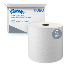 Kimberly-Clark 11090 Biały ręcznik Kleenex w twardej rolce, 8"""" szer. x 600' dł. (opakowanie 6 szt.)