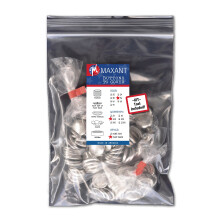 100 knapper til d?kning - Made in USA - Self Cover-knapper med flad ryg - st?rrelse 36 med v?rkt?j