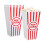 Novelty Place Plastic Red and White Striped Classic Popcorn Containers 1
